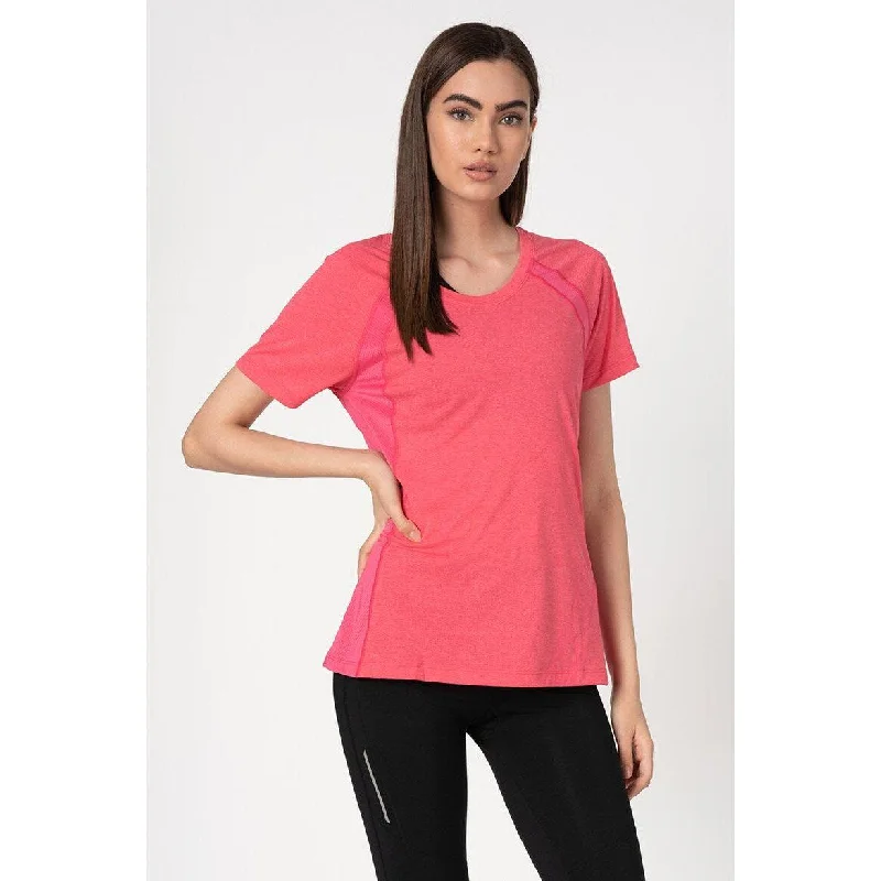 2XU Women's X-CTRL TEE - Pink/Red Faux Fur Fabric Real Fur Fabric Shearling Fabric