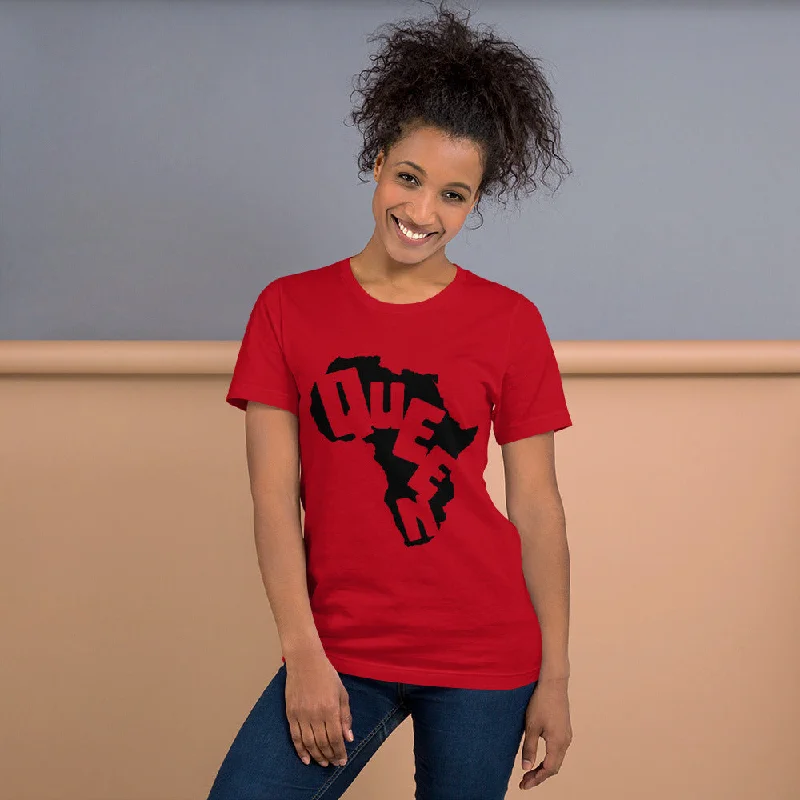 African Queen Short-Sleeve Unisex T-Shirt Front Pockets Side Pockets Patch Pockets