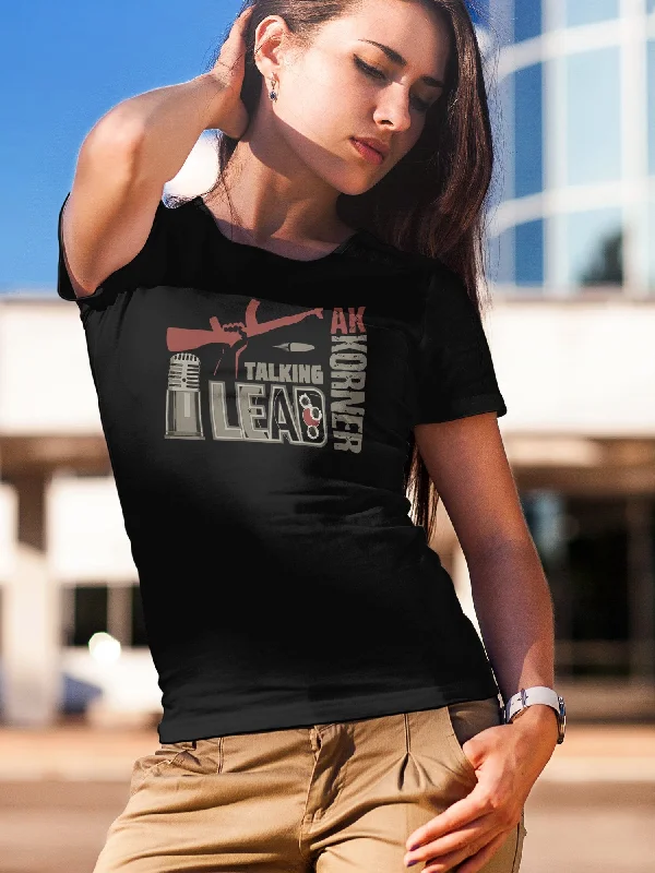 AK Korner Talking Lead - Women's T-Shirt Mesh Blend Leather Blend Suede Blend