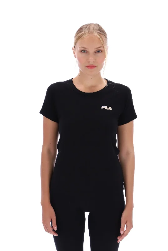 Cecilia Classic Logo T-Shirt Rayon Fabric Velvet Fabric Corduroy Fabric