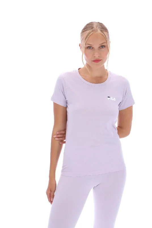 Cecilia Classic Logo T-Shirt Silk Blend Satin Velvet
