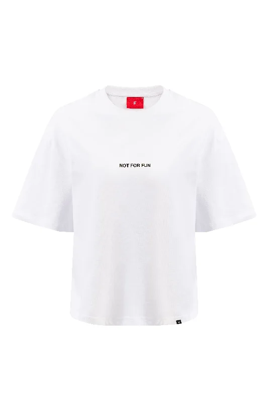 Not For Fun 004 / Women Oversize T-shirt Chenille Blend Fleece Blend Nylon Blend