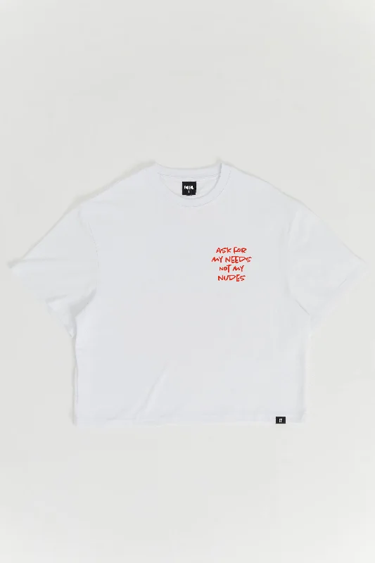 Ask For My Needs, Not My Nudes / Women Oversize T-shirt Jersey Fabric Tulle Fabric Batik Fabric Ask For My Needs, Not My Nudes / Women Oversize T-shirt Jersey Fabric Tulle Fabric Batik Fabric