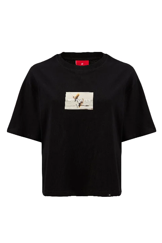 Not For Fun 003 / Women Oversize T-shirt Real Fur Shearling Chenille