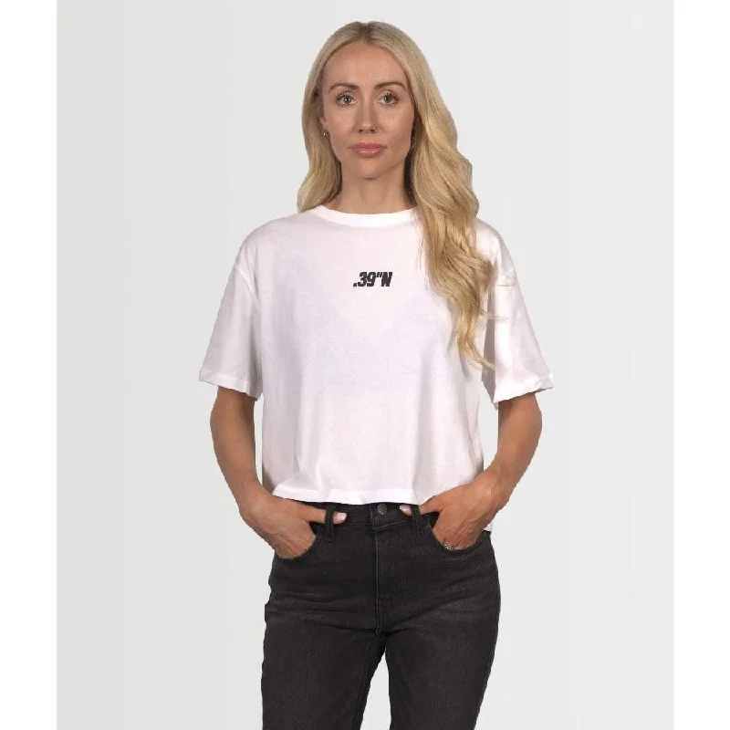 Topshop Women's Active Jolie Crop Tee - White Lace Blend Ribbed Blend Corduroy Blend Topshop Women's Active Jolie Crop Tee - White Lace Blend Ribbed Blend Corduroy Blend