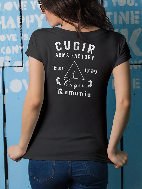Romania Cugir - Women's T-Shirt Satin Blend Silk Blend Wool Blend