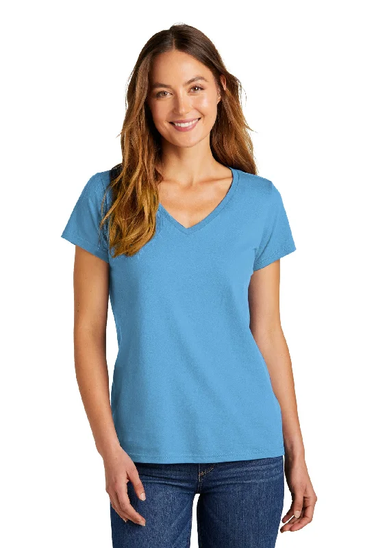 District® Women's The Concert Tee® V-Neck DT5002 Solid Print Embellished