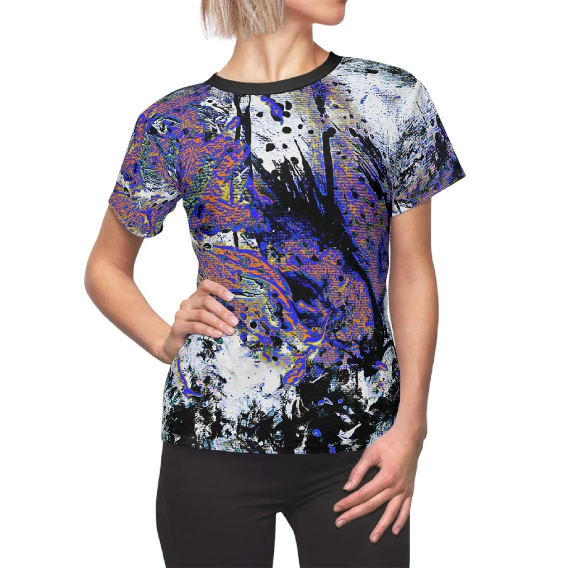 "Dreamy Love" (Cosmic Fusion - Sapphire) - Women's Crew Neck Tee (w/ heart) Fashionable Trendy Casual "Dreamy Love" (Cosmic Fusion - Sapphire) - Women's Crew Neck Tee (w/ heart) Fashionable Trendy Casual