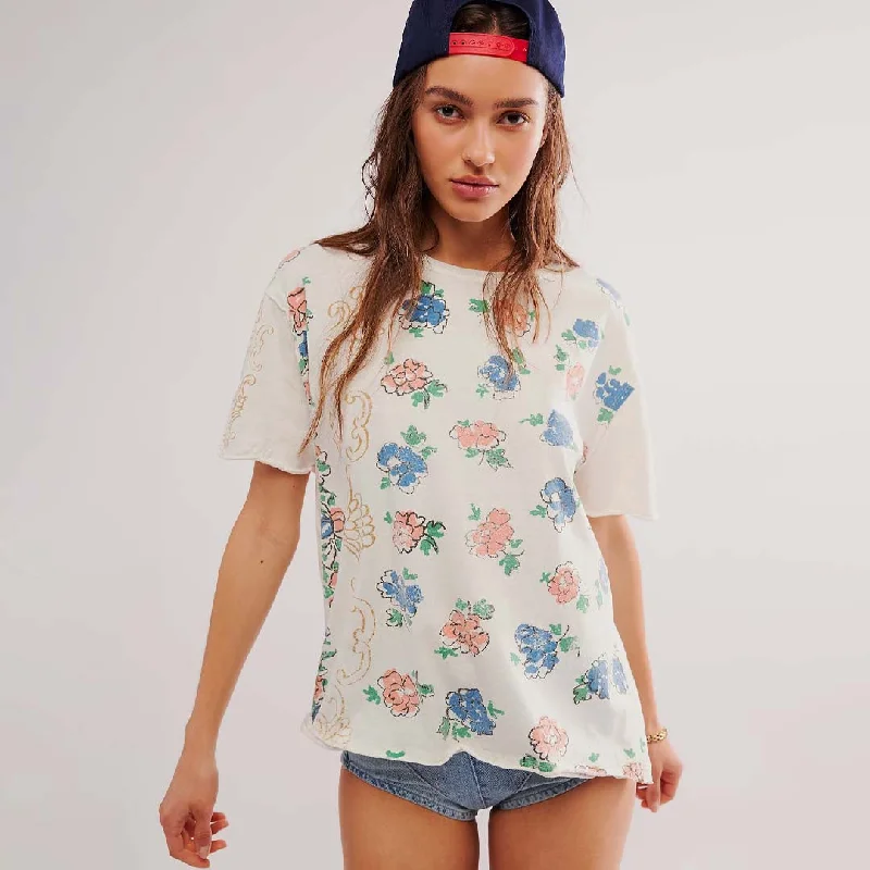 BOHEME PRINTED TEE | IVORY COMBO Fashionable Trendy Casual