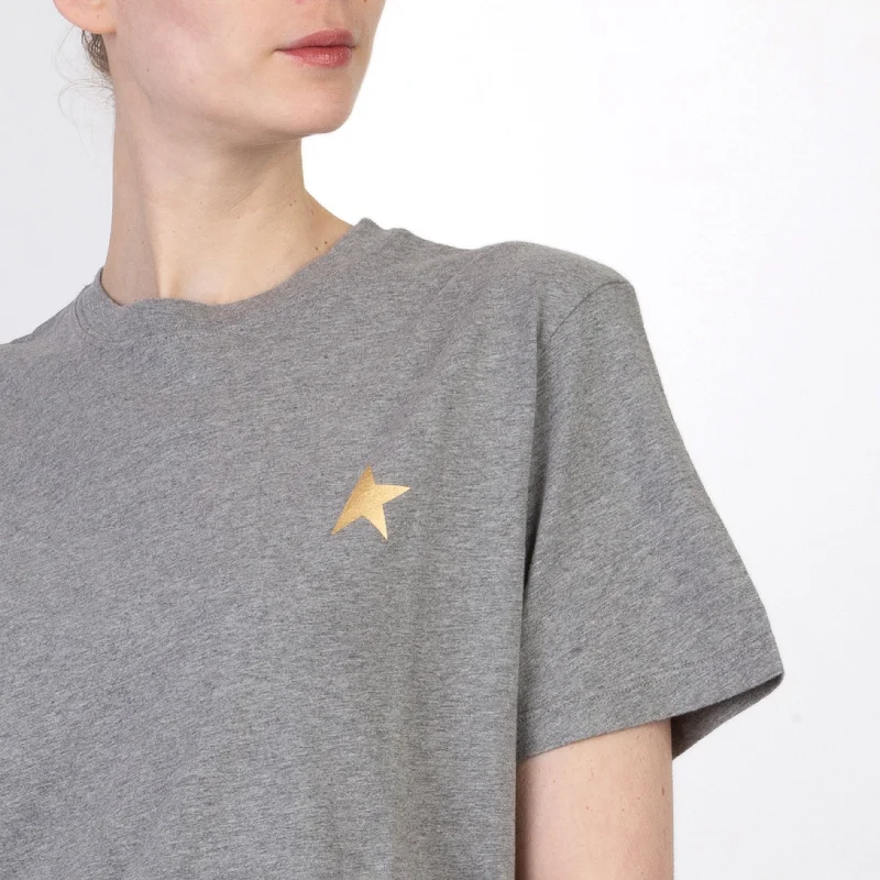 GOLDEN GOOSE T-SHIRT GWP01220.P000193 60311 GRIGIO MELANGE Plaid T-Shirt Polka Dot Checkered GOLDEN GOOSE T-SHIRT GWP01220.P000193 60311 GRIGIO MELANGE Plaid T-Shirt Polka Dot Checkered