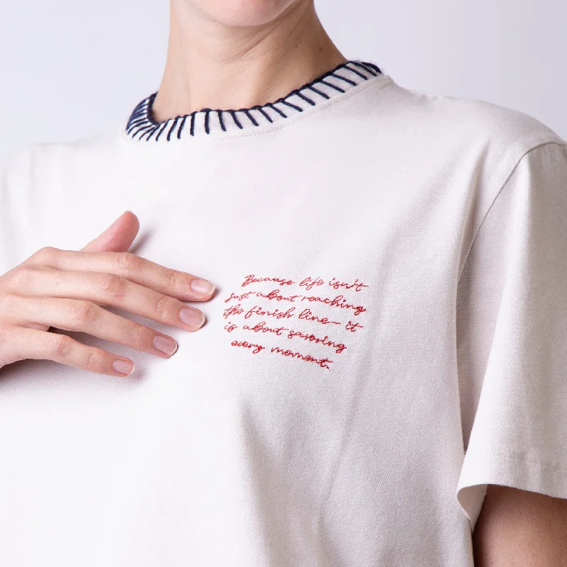 GOLDEN GOOSE T-SHIRT GWP01220.P001628 11946 BIANCO  Graphic T-Shirt Round Neck Polyester