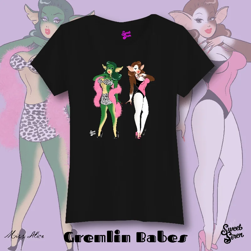 Gremlin Babes - Women's Tee Zippered Front Buttoned Front Snap Front