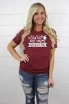 LADIES "WINE IS MY VALENTINE" T-SHIRT Fashionable Trendy Casual