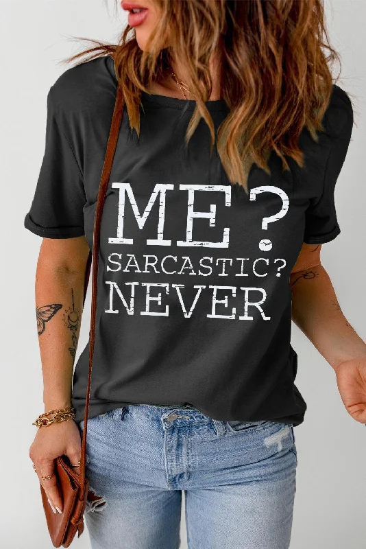 SARCASTIC Graphic T-Shirt Chenille Blend Fleece Blend Nylon Blend