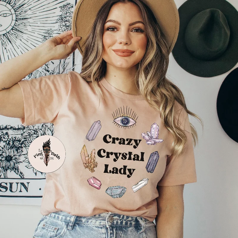 CRAZY CRYSTAL LADY // UNISEX TEE Lace Blend Ribbed Blend Corduroy Blend