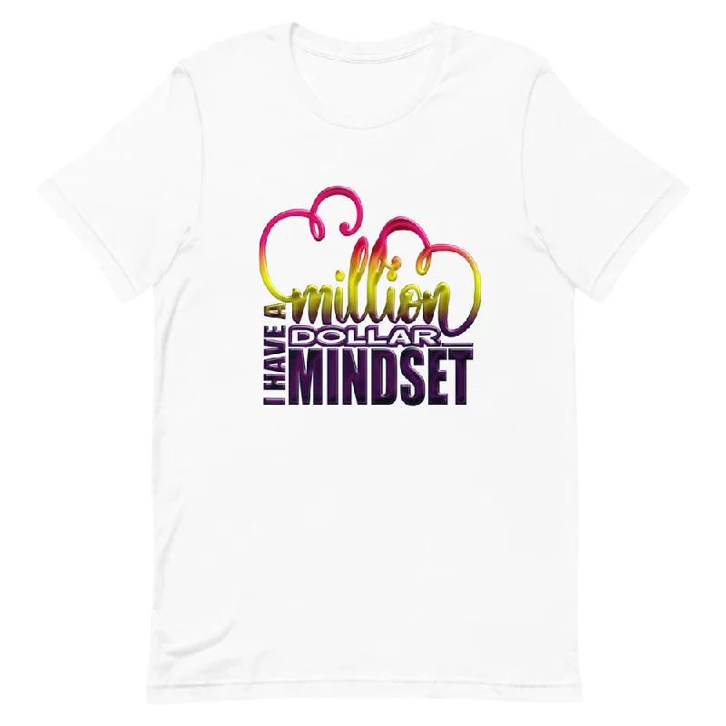 Million Dollar Mindset Short-Sleeve Unisex T-Shirt Print Jacquard Patchwork