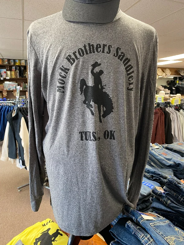 Mock Brothers Long Sleeve T-Shirts Houndstooth Herringbone Solid