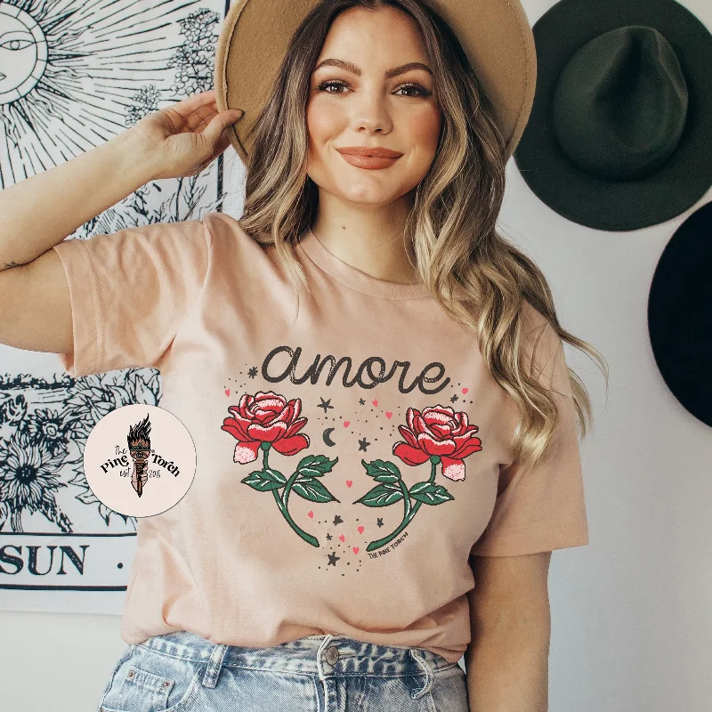 AMORE // UNISEX TEE Fleece Nylon Spandex