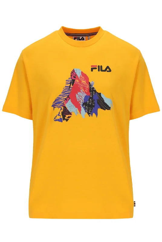 Mountain Peak Graphic Unisex T-Shirt Mesh Blend Leather Blend Suede Blend