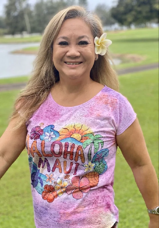 NEW! Kai Wahine Designs Sea to Sunset Women's Burnout Dolman Tee Faux Fur Fabric Real Fur Fabric Shearling Fabric NEW! Kai Wahine Designs Sea to Sunset Women's Burnout Dolman Tee Faux Fur Fabric Real Fur Fabric Shearling Fabric