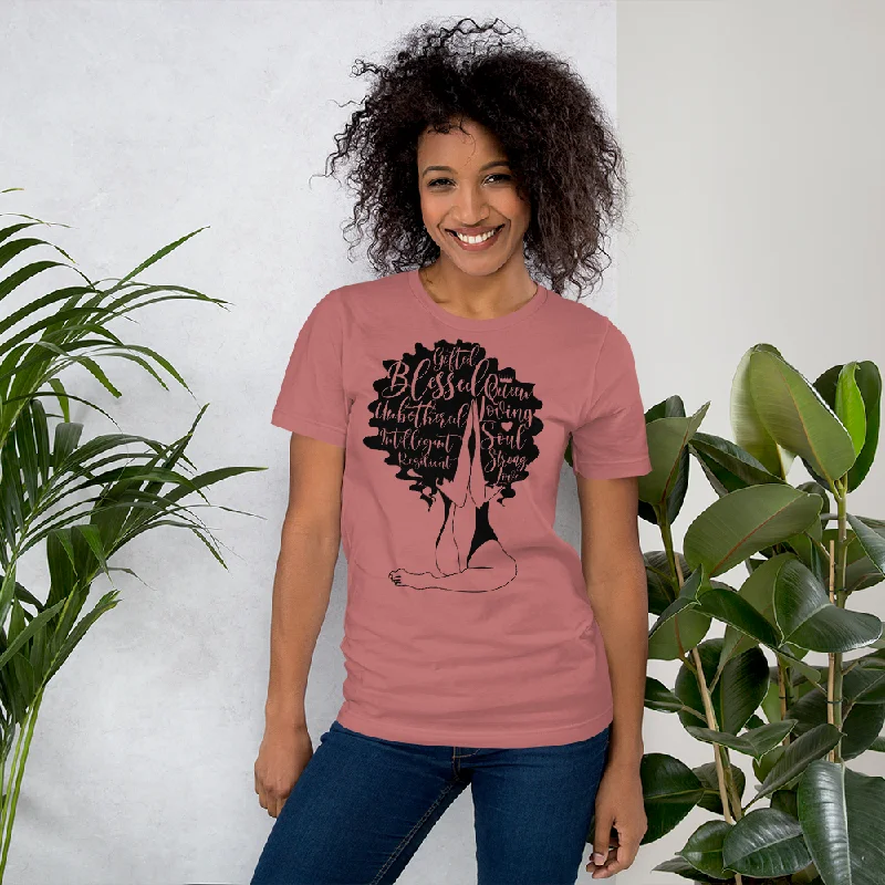 Praying Women Short-Sleeve Unisex T-Shirt Collared Crew Neck Turtle Neck