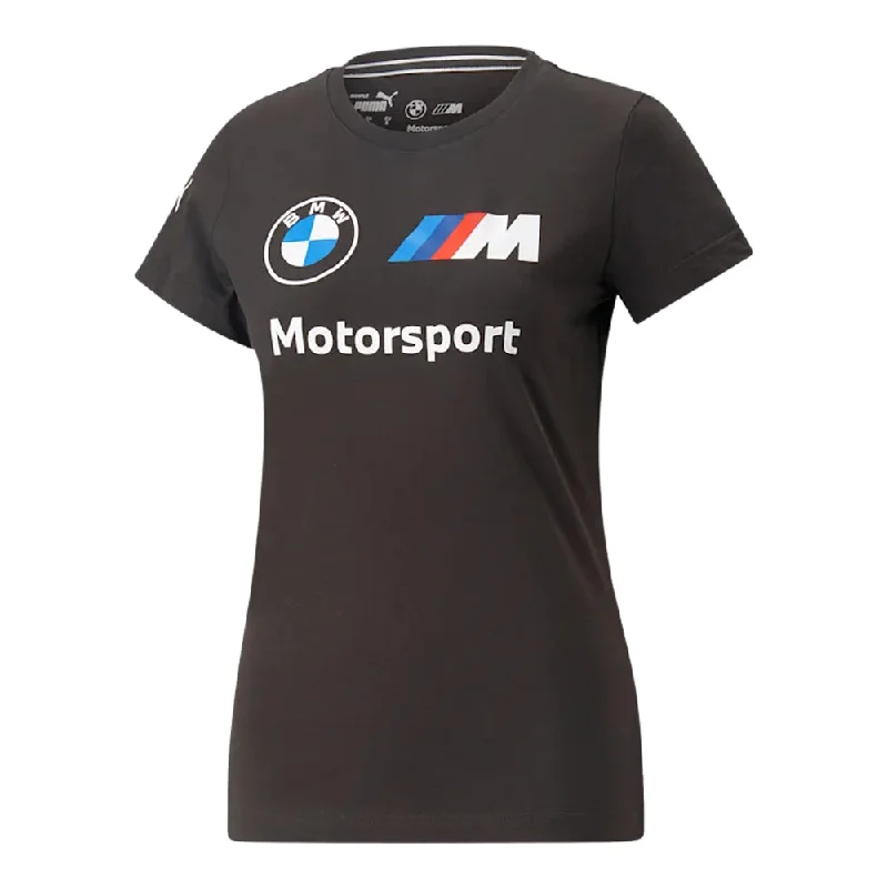 Puma Women's BMW M Motorsport ESS Logo T-Shirt Collared T-Shirt Boat Neck A-Line