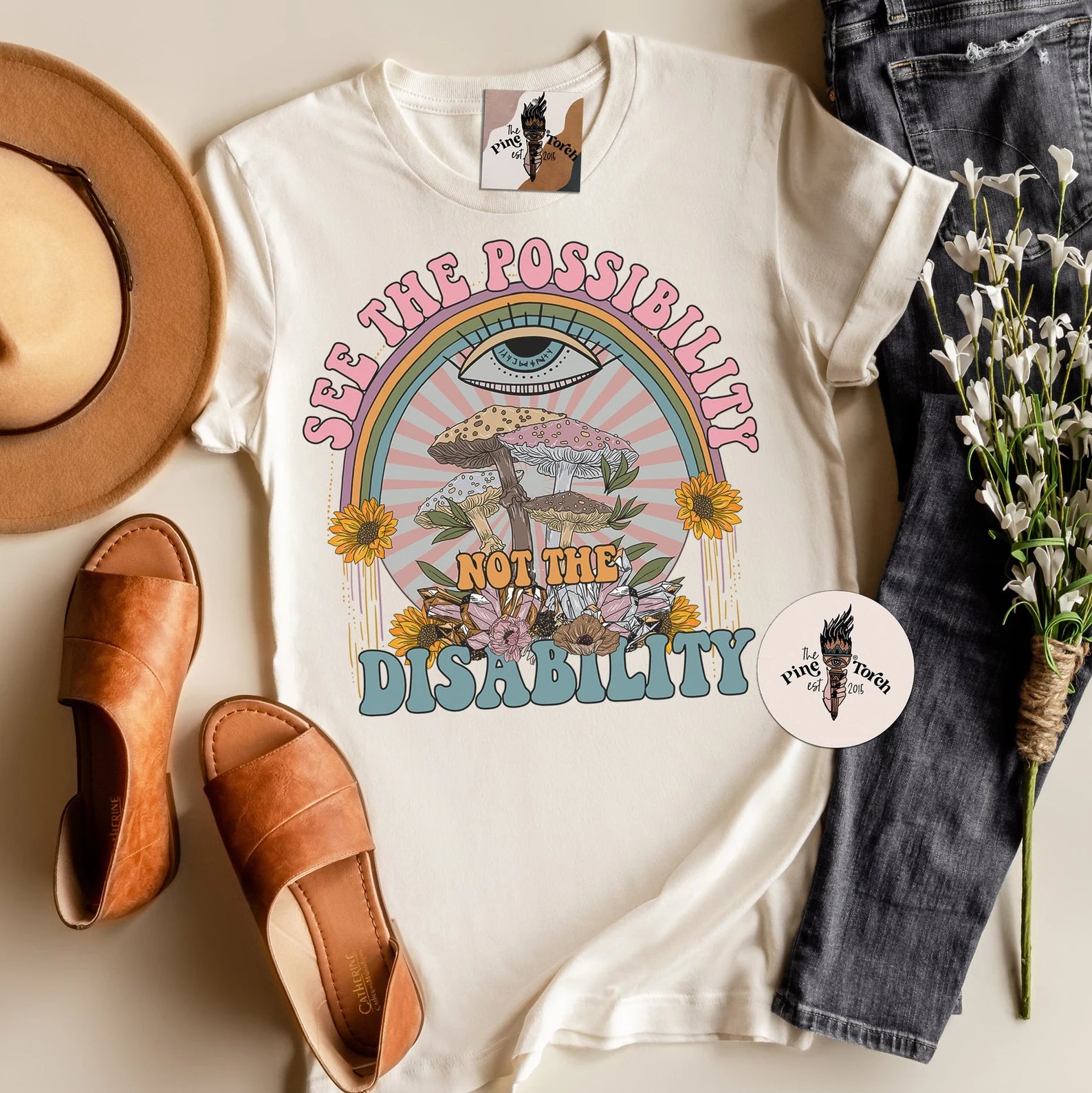 SEE THE POSSIBILITY NOT THE DISABILITY // UNISEX TEE Machine Wash Dry Clean Hand Wash SEE THE POSSIBILITY NOT THE DISABILITY // UNISEX TEE Machine Wash Dry Clean Hand Wash