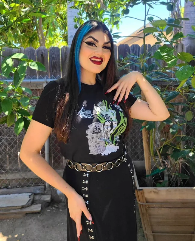 Skeleton Merbabe - Women's Tee Collared Crew Neck Turtle Neck