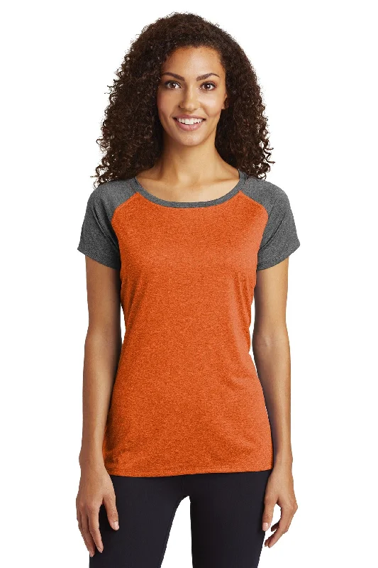 Sport-Tek ® Ladies Heather-On-Heather Contender ™ Scoop Neck Tee. LST362 Ribbed Striped Patterned Sport-Tek ® Ladies Heather-On-Heather Contender ™ Scoop Neck Tee. LST362 Ribbed Striped Patterned