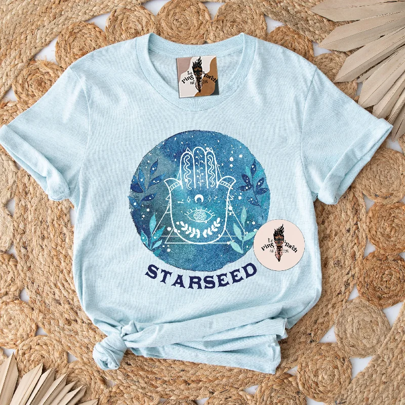 STARSEED // UNISEX TEE Spandex Blend Rayon Blend Denim Blend