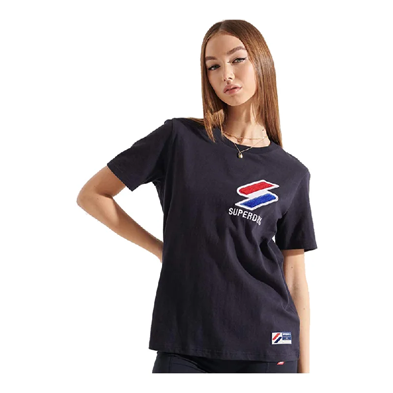 Superdry Women's Chenille T-Shirt Handmade Hand-knitted Hand-woven