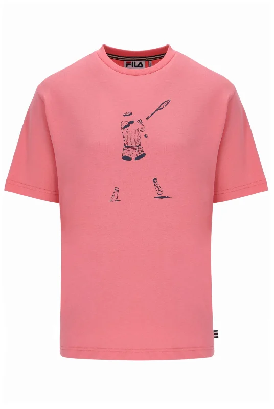 Tennis Player Graphic Unisex T-Shirt Welt Pockets Slit Pockets Flap Pockets