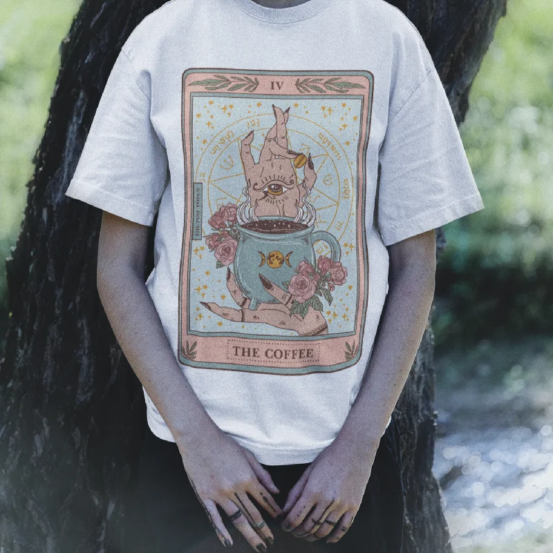 THE COFFEE // UNISEX TEE Cotton Fabric Linen Fabric Terry Fabric
