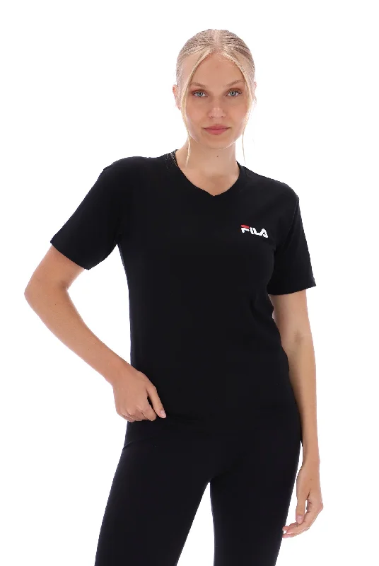 Tracey Deep V Neck Loose Fit T-Shirt Casual Formal Business