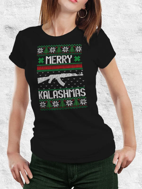 Ugly Christmas - Women's T-Shirt Zippered Front Buttoned Front Snap Front