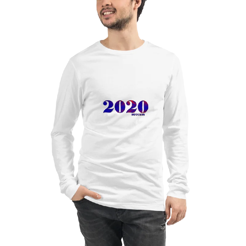 Unisex Long Sleeve Tee Welt Pockets Slit Pockets Flap Pockets