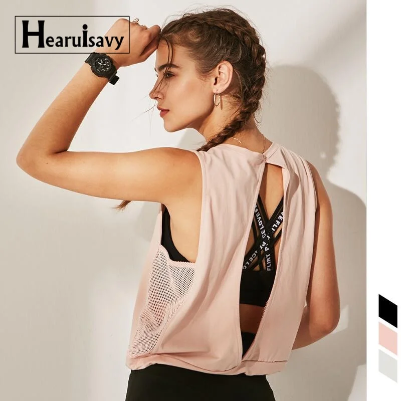 Women's Tank Workout Tops Sports Wear For Women Gym T-shirt Open Back Yoga Top Sport Blouses Woman Fitness Shirt Female Jersey Solid Print Embellished Women's Tank Workout Tops Sports Wear For Women Gym T-shirt Open Back Yoga Top Sport Blouses Woman Fitness Shirt Female Jersey Solid Print Embellished