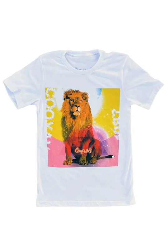 Standing Lion Graphic Tee Boyfriend Fit Fitted T-Shirt Seamless Stretchy