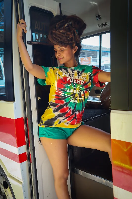Paradise Found Jamaica Tie-Dye Tee Rayon Velvet Corduroy