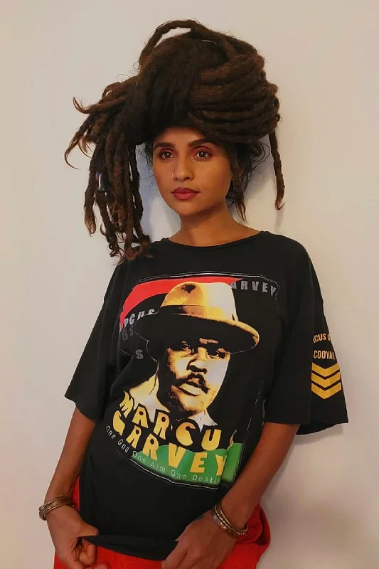 Marcus Garvey Relaxed Fit Tee Satin Fabric Silk Fabric Chiffon Fabric