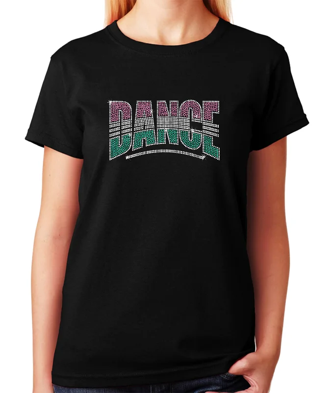 Women's/Unisex Rhinestone T-Shirt with Colorful Dance - Dance Shirt, Dancer Bling Hooded Caped Shawl Collar Women's/Unisex Rhinestone T-Shirt with Colorful Dance - Dance Shirt, Dancer Bling Hooded Caped Shawl Collar