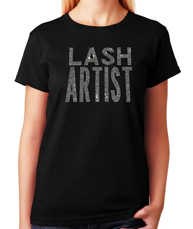 Women's / Unisex T-Shirt with Lash Artist in Rhinestones Nylon Fabric Polyester Fabric Spandex Fabric Women's / Unisex T-Shirt with Lash Artist in Rhinestones Nylon Fabric Polyester Fabric Spandex Fabric