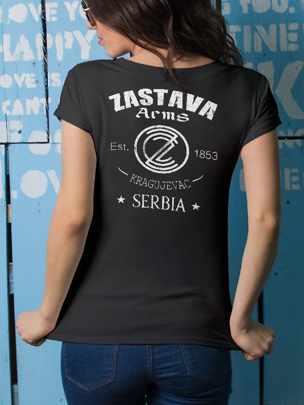 Yugoslavia Zastava - Women's T-Shirt Handmade Hand-knitted Hand-woven