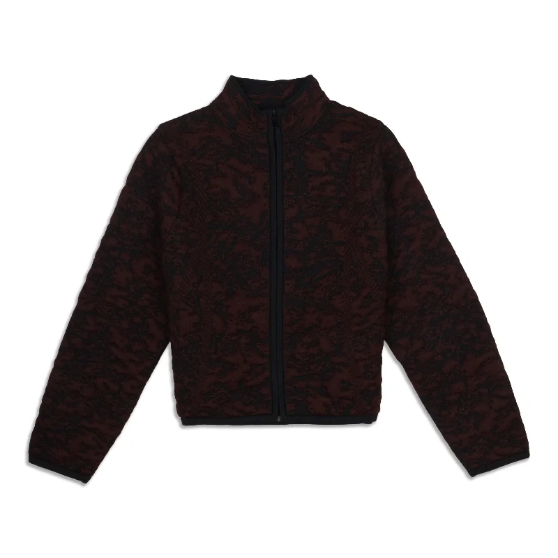 Jacquard Multi-Texture Sweater Jacket - Resale