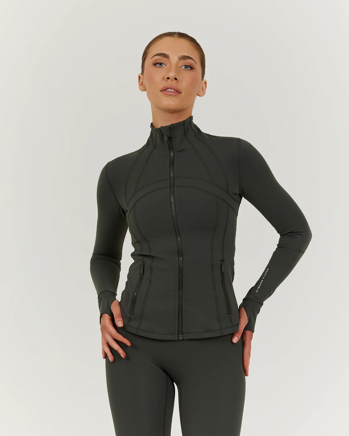 Muscle Republic | Performa Zip Up Jacket - Forest