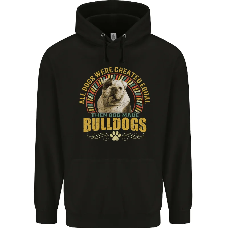 A Bulldog Dog Mens 80% Cotton Hoodie