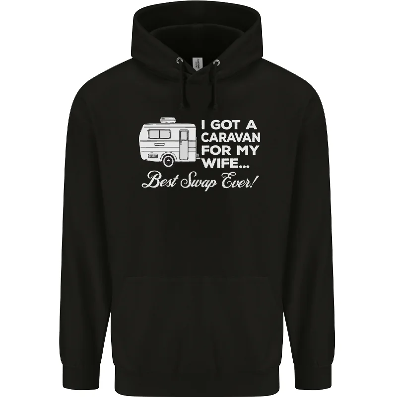 A Caravan for My Wife Funny Caravanning Mens 80% Cotton Hoodie