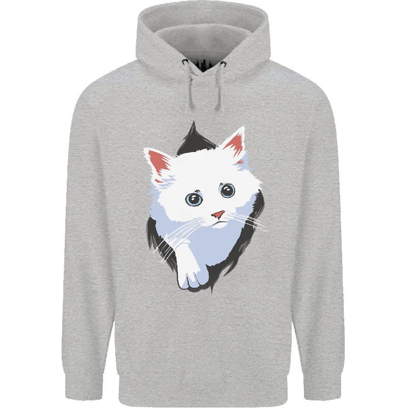 A Cat Rip Mens 80% Cotton Hoodie