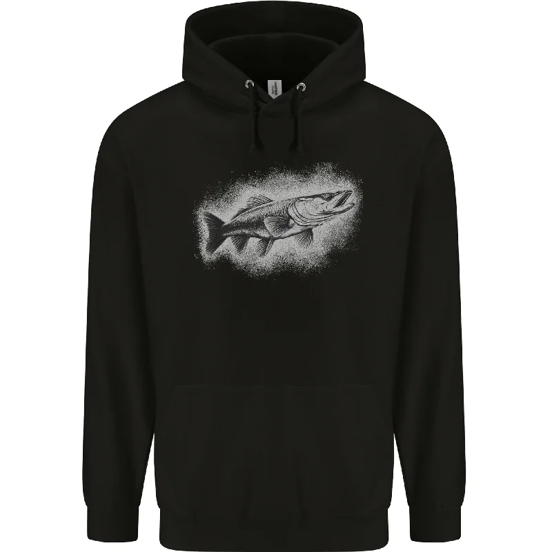 A Pike Fish Drawing Fishing Fisherman Mens 80% Cotton Hoodie Hoodie with Embroidery Detailed Premium A Pike Fish Drawing Fishing Fisherman Mens 80% Cotton Hoodie Hoodie with Embroidery Detailed Premium