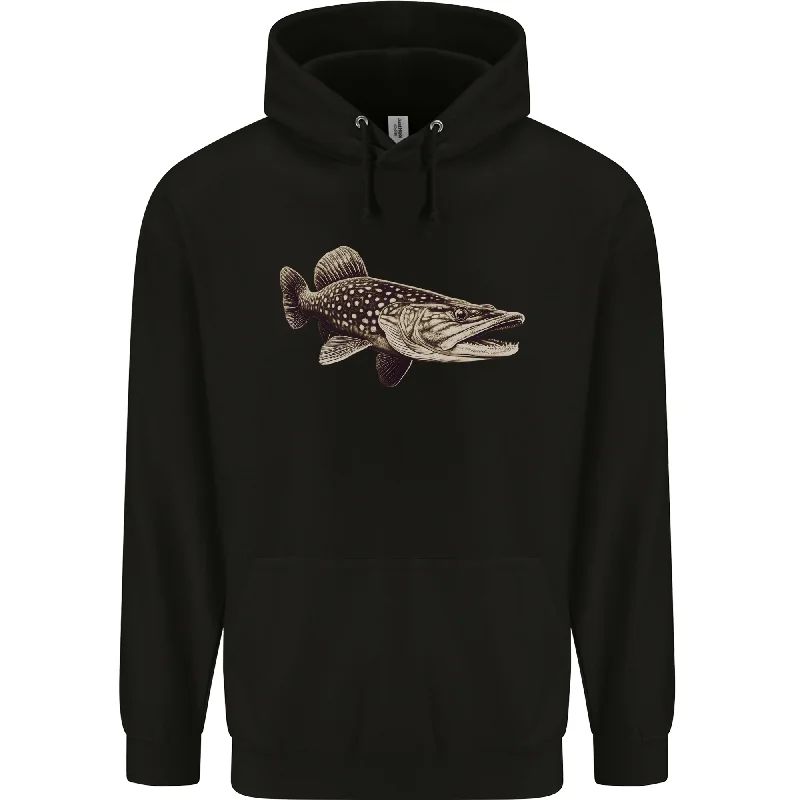 A Pike Fish Fishing Fisherman Mens 80% Cotton Hoodie Hoodie with Lace Feminine Delicate A Pike Fish Fishing Fisherman Mens 80% Cotton Hoodie Hoodie with Lace Feminine Delicate